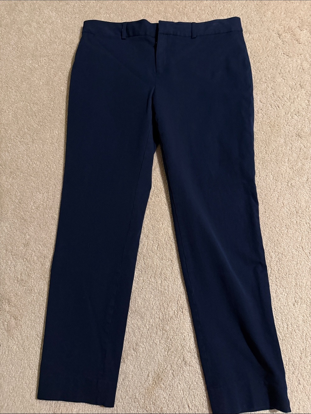 crown & ivy Navy Straight-Leg Dress Trousers